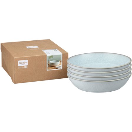 Denby Kiln Green, sett med 4 Pastaskåler' - 'Grønn, hvit