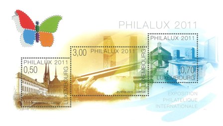 Luxembourg - Philalux - Postfrisk udstillingsminiark