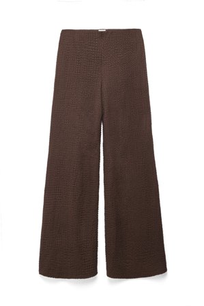 NA-KD weit geschnittene Strukturierte Hose - Hosen mit hoher Taille - Braun - L