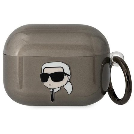 Karl Lagerfeld KLAPHNIKTCK AirPods Pro -suojus musta/musta Karl's Head