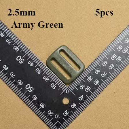 5st Tri Glide Slider Ladder Lås Spännen ARMY GREEN 2,5MM