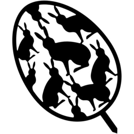 Påske Jordplugg Kanin Hagepinne Kaninskilt Metall Kanin Hagepinner Påskegressplenpinne Påskegressplenskilt Påskehagepinne