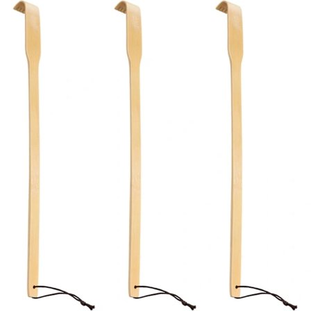 Ryggkløer, 3-pakning 42 cm Selvmassasje Terapeutiske Bambus Tre Ryggkløer for å lindre kløe, Beste gave til gravide kvinner.