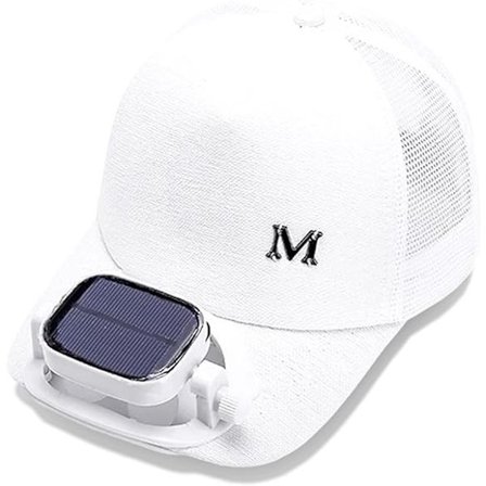 Unisex Kasket med Ventilator, Baseballkasket med Ventilator, Solar+USB Dobbelt Strømforsyning, Justerbar Vindhastighed og Retning, til Golf, Rejser