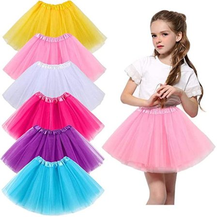 6 stk. tylskørt pige tylskørt tutu børn tylskørt danse skørt