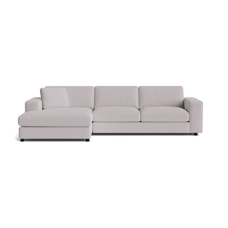 Oasis chaiselong sofa, venstrevendt - Lincoln Lysegrå - 294x151x79 - Sofa, chaiselong