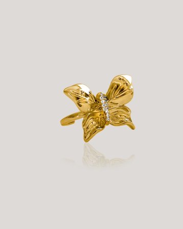 IOAKU PAPILLON CRYSTAL RING Guldig Smycken Tjej - Kids Brand Store