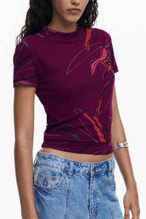 Desigual T-shirt Maniche Corte Donna Viola