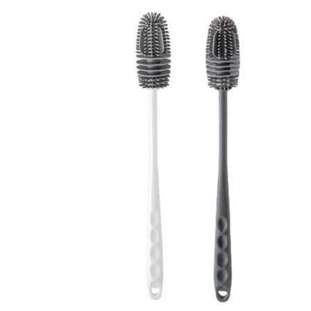 2 stycken Silicon Mugg Borste Mjölk Flaska Rengöring Borste Långt Handtag Vatten Flaskor Rengöring Glas Mopp Rengöring Borste Kök Rengöring Verktyg