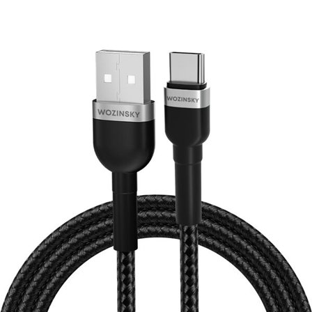 Wozinsky WNBAC1 USB-A / USB-C 2,4A-kabel 1 m - svart