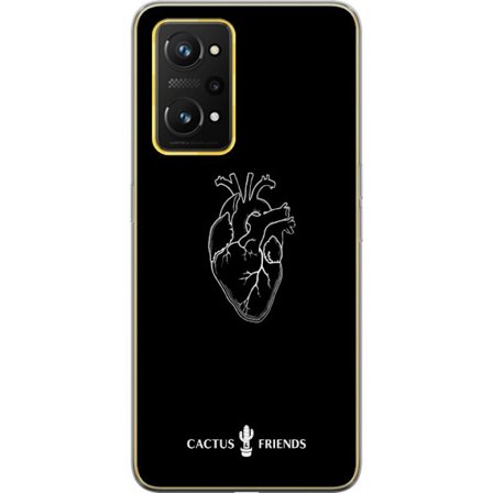 Kompatibelt Mobildeksel til Realme Realme GT Neo 3T Kaktus og Venner - Midnatt Anatomisk Hjerte