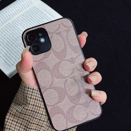 Skal för iPhone 15 Classic Coach Baksideslappar Ljusbrunt Klassisk lädertextur