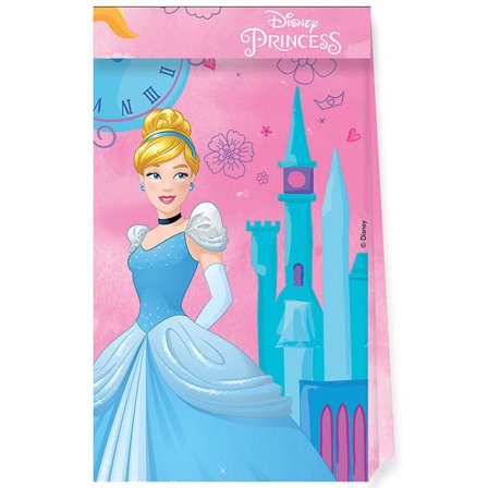 Prinsessor "Live Your Story" Papperspåse 4-pack - Partyninja.se