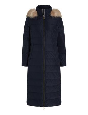 Heritage Down Tyra Maxi With Fur Foret Jakke Navy Tommy Hilfiger