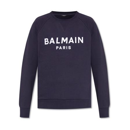 Balmain Tröja with logo blå, Herr, Herr, Storlek: L