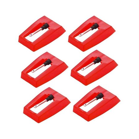 6-pak Recordafspiller Nål, Vinyl Grammofon LP Gammel Grammofon Piezoelektrisk Hoved