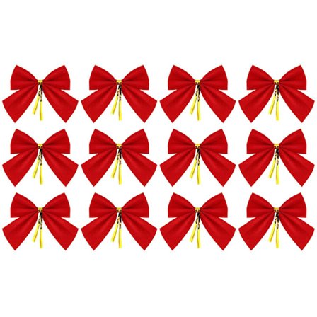 INF Julrosetter juldekoration röd 12-pack