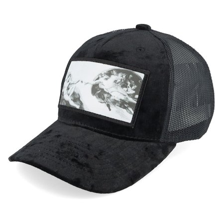 Calza Pennello - Sort trucker Kasket - Kids Creation Of Adam Velvet Black Trucker @ Hatstore