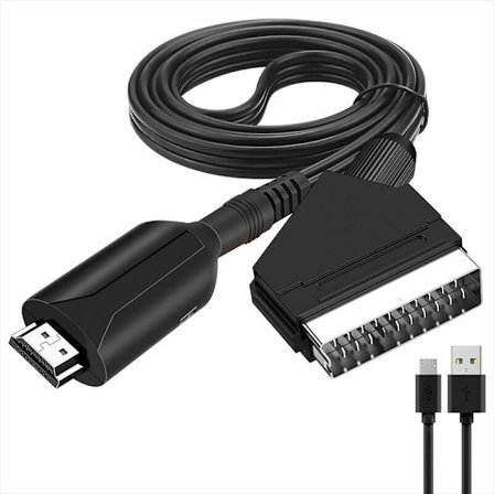 Scart till HDMI Konverter Audio Video Adapter för HDTV/DVD/Set-Top Box/PS3/PAL/NTSC Starlight - RW Spänningsomvandlare.