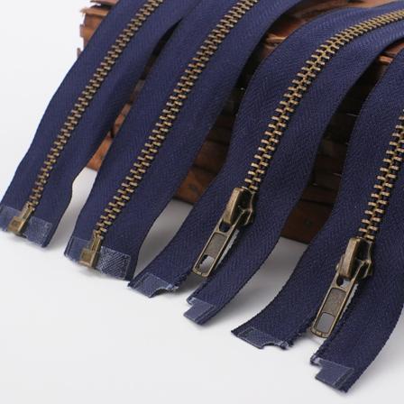 5# 19,6 tommers metall messing glidelås ende 50cm marineblå 19,6" jeans glidelås for sying ryggsekk håndveske lomme sett med 4 stk lukket ende metall 