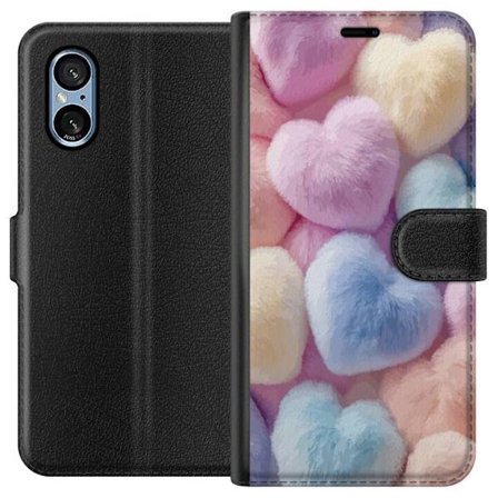 Kompatibel Tegnebogsetui til Sony Sony Xperia 5 V Hjärtan Kärlek Grafisk Design Romantiskt Motiv Populärt