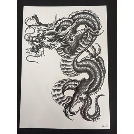 Tillfällig Tatuering 21 X 15cm - Dragon