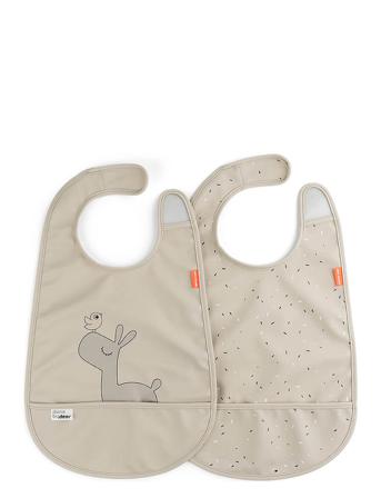 Bib W/Velcro 2-Pack Lalee Home Meal Time Bibs Sleeveless Bibs Monivärinen/Kuvioitu D By Deer