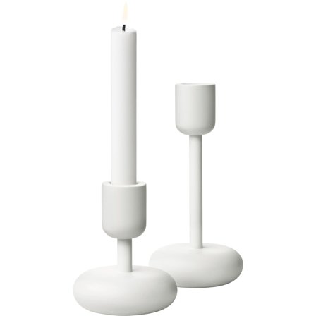 Iittala Nappula Ljusstake 107+183 mm Vit 2-pack | Inredning > Ljusstakar & Lyktor > Ljusstakar > Ljusstake | Bagaren och Kocken