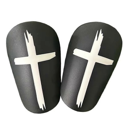 (Svart 12*7.8CM) 1 Par Leggskinn Ekstra Små Beskyttelsesutstyr Leggbeskyttere Mini Leggbeskyttere Fotball Leggbeskyttere for Barn Gutter Jenter