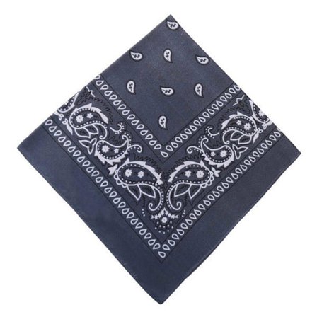 Paisleymönstrad mörkgrå fyrkantig scarf/sjal/näsduk