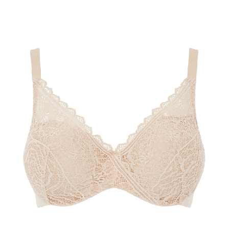 Chantelle Floral Touch Covering Memory Bra Bh Dam Beige B80