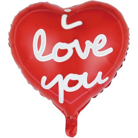 I Love You Folioilmapallo Sydän