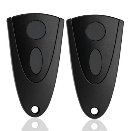 433Mhz Garageportåbner til Tormatic Novotron 502 MAX43-2 / 512 MIX43-2 Fjernbetjening Pakke med 2 (Sort Nøgle)