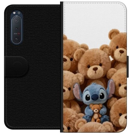 Yhteensopiva Lompakkokotelo Sony Sony Xperia 5 II Suloinen ja turvallinen kuvitus Stitchin ympäröimänä, jossa on pehmoja luoden lämpimän ja leik
