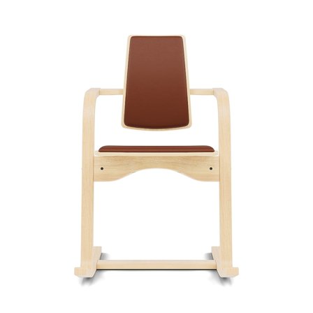 Varier Furniture Actulum - Brown Leather - Natural base