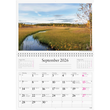 Väggkalender Burde 1720 Väggficka 2026