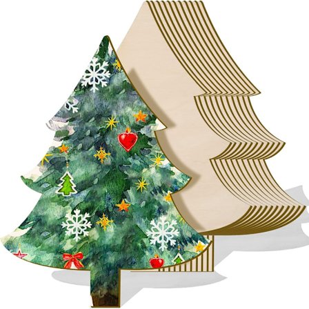 Wooden Tree Christmas Tree Wood Cutout
