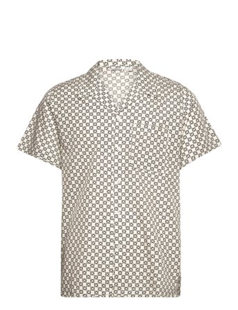 Sthlm Pool Shirt Kortermet Skjorte Creme Björn Borg*Betinget Tilbud