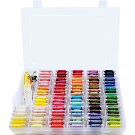 Broderi tråd korssting tråd, 108 farver venskab armbånd tråd med opbevaringsboks broderi tråd