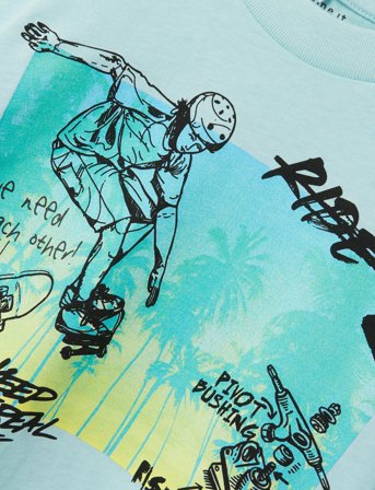 name it Nmmjopo Rlx Ss Top - Blue - 98