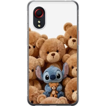Kompatibel Mobilcover til Samsung Samsung Galaxy Xcover 5 Sød og sikker illustration med Stitch omgivet af bamser, der skaber en varm og legende føl