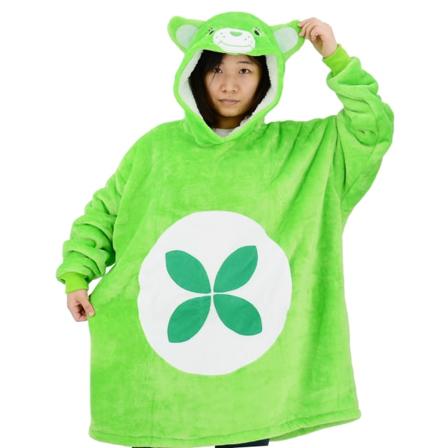 Mub- Piirretty sarjakuva pyjama pusero flanellipyjama syksy ja talvi flanellipeitto pusero huppari peitto Lucky Bear TV