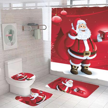 Julduschdraperi (Jultomten håller en presentask, 45*75 fyrdelad set) Sunmostar