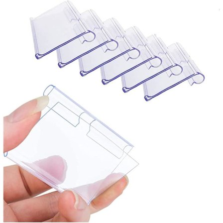 Tarrapidikkeet, 40 kpl läpinäkyviä muovisia tarrapidikkeitä toimistoon