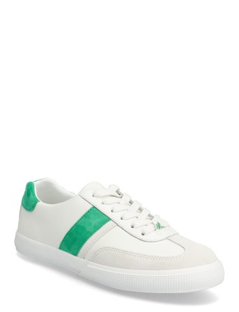 Lauren Ralph Lauren Two-Tone Braylee Leather & Suede Sneaker - White - 39