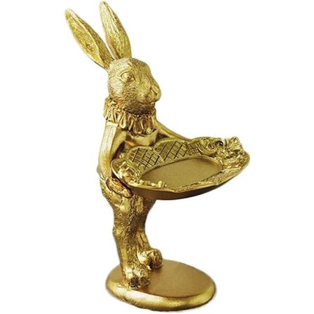 Koristeellinen pupu koruteline pupu koriste, kaulakoru korvakoru säilytystarjotin tytöille naisille lahjaksi