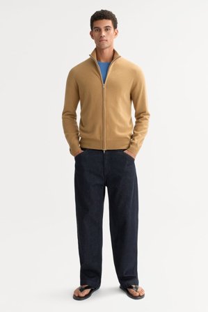 Soft Goat - Men's full zip - M - Camel
