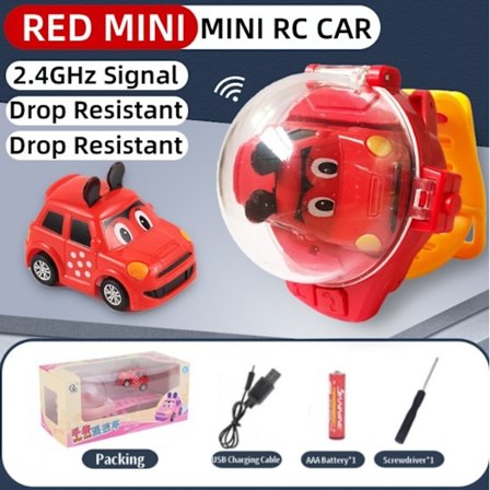 Ur med fjernstyret bil legetøj mini 2.4GHz fjernbetjening bil ur børn sjove genopladelige legetøj børn drenge piger legetøj