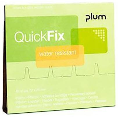 Plum QuickFix Water Resistant Band Genopfyldning, 45 stk, Førstehjælp