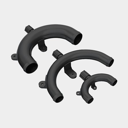 Tubo de ventilação / curva ventilada SEAFLO Vented Loop, 19 mm (3/4"), preto